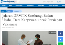 Trbun Singkawang : Jajaran DPMTK Sambangi Badan Usaha, Data Karyawan untuk Persiapan Vaksinasi