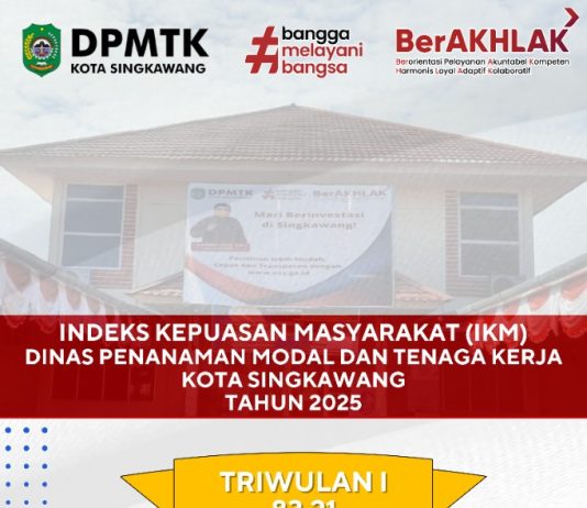 Indeks Kepuasan Masyarakat Dinas PMTK Triwulan I Tahun 2025